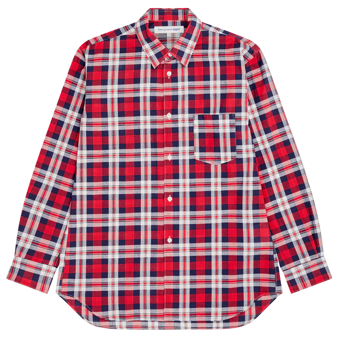 Yarn Dyed Cotton Check Poplin Shirt