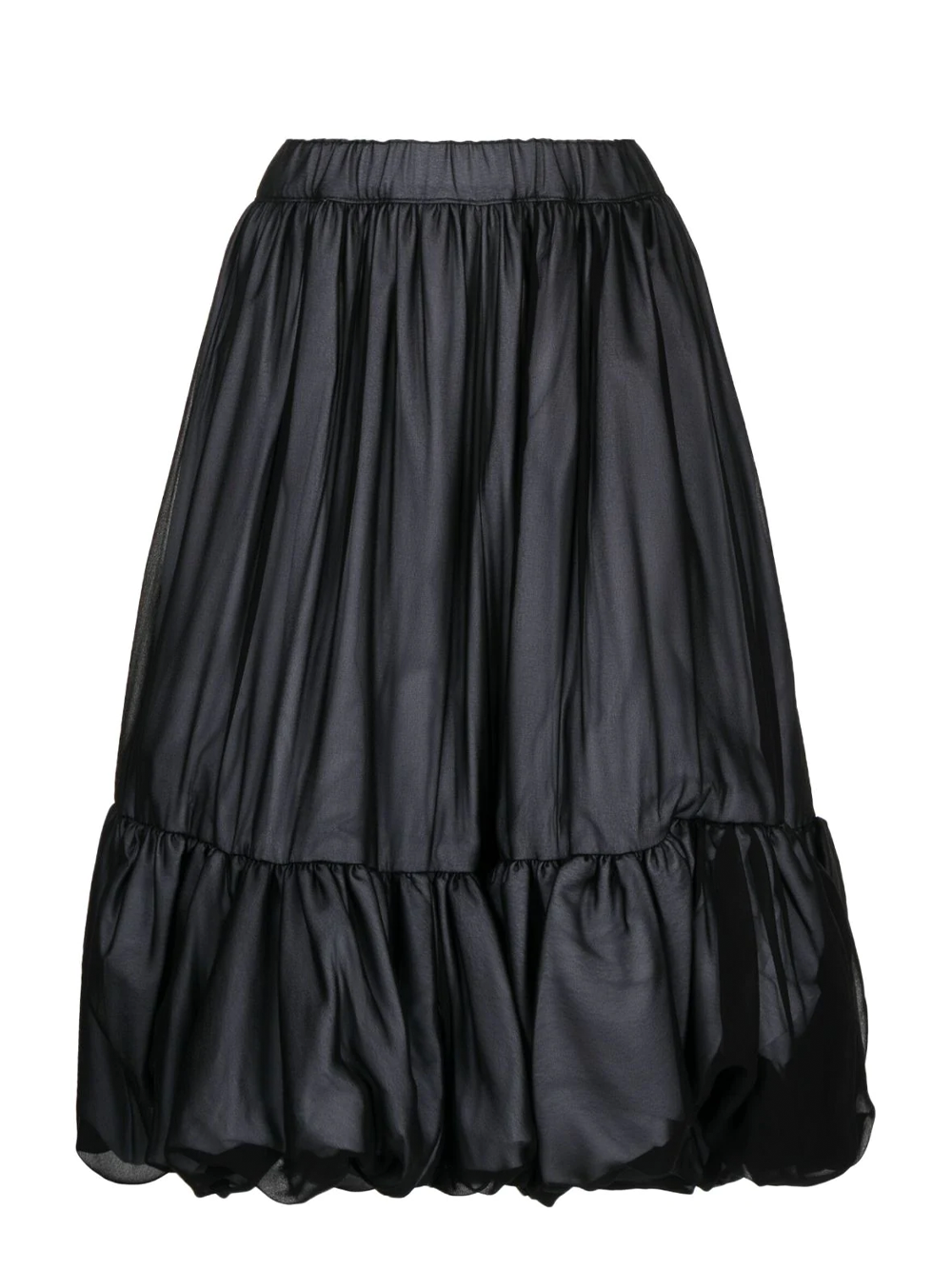 COMME des GARCONS Shiny Polyester Puff Skirt Black 1