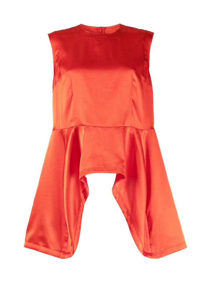 COMME-des-GARCONS-Sleeveless-Falbala-Blouse-Red-1