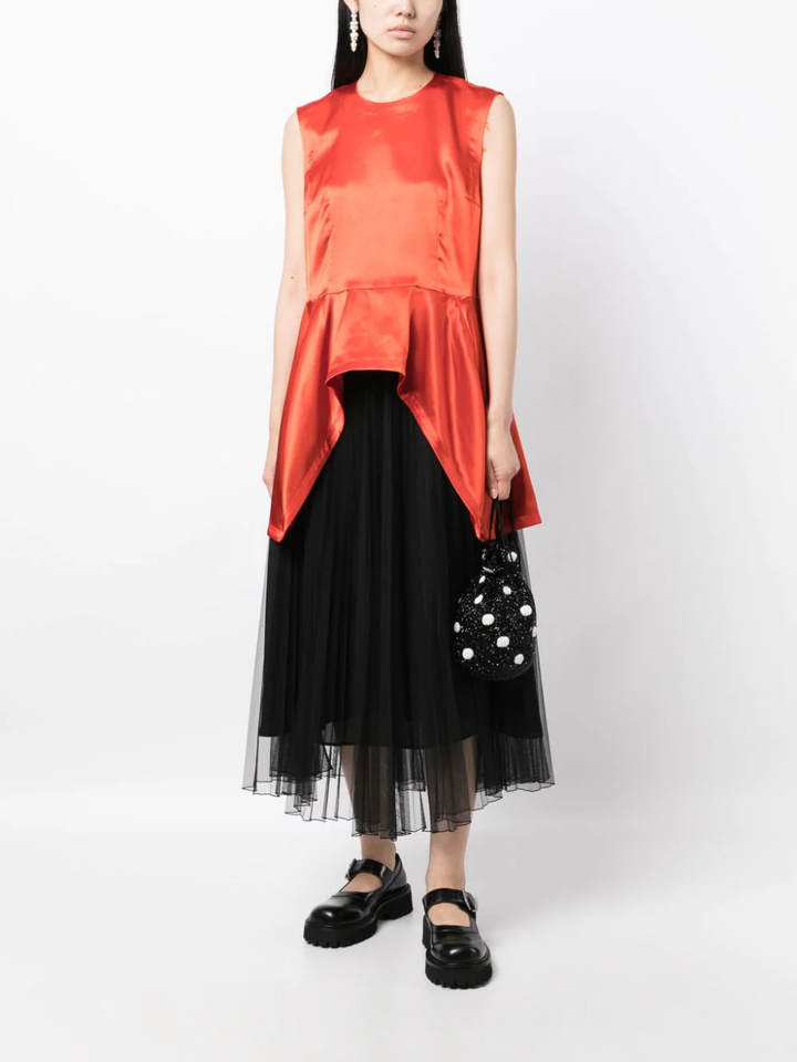 COMME-des-GARCONS-Sleeveless-Falbala-Blouse-Red-2