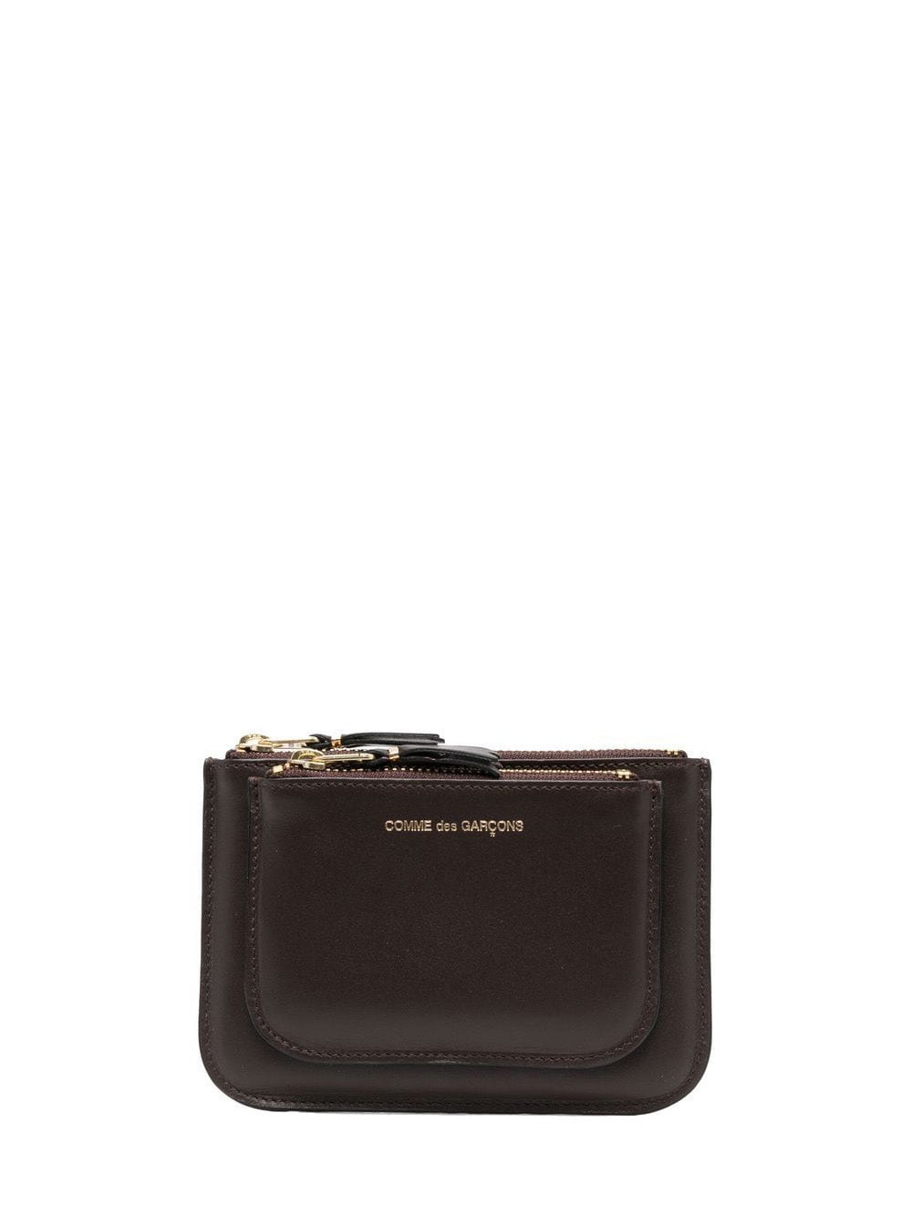     COMME-des-GARCONS-WALLET-Double-Small-Pouch-Brown-1