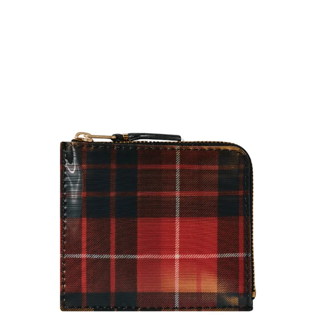 Lenticular Tartan L Zip Wallet