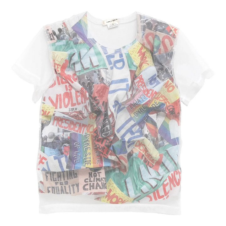 Nylon Tulle X Paper Print Tee