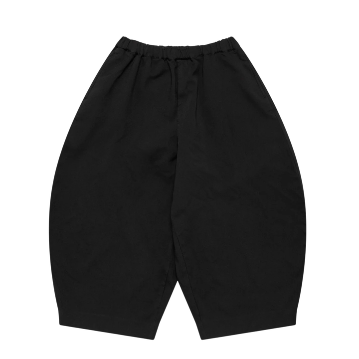 Black Elastic Waistband Casual Pants