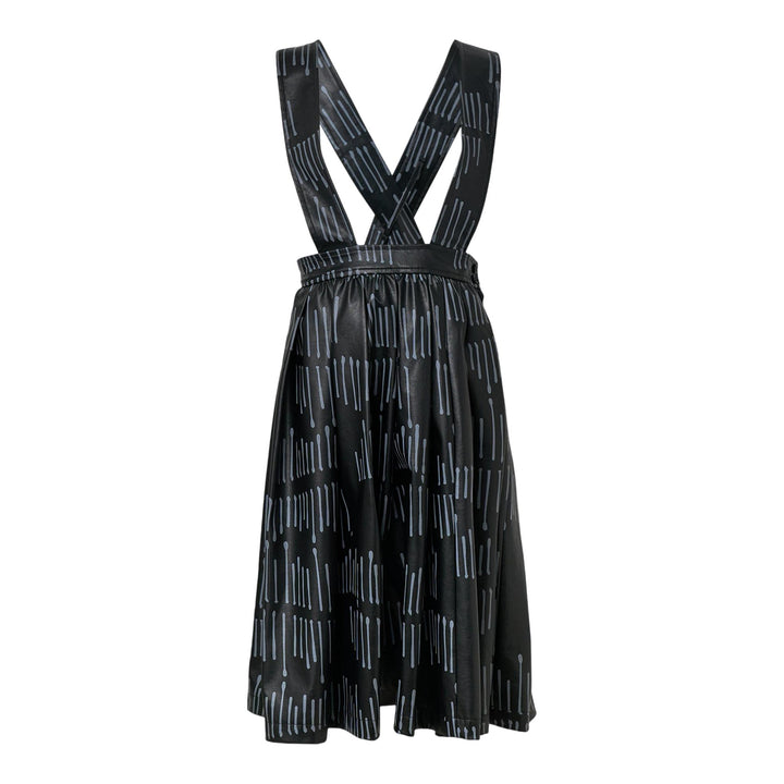 Club21 - COMME des GARCONS BLACK - Leather FILIP PAGOWSKI Print B Pinafore - PINAFORES - Black