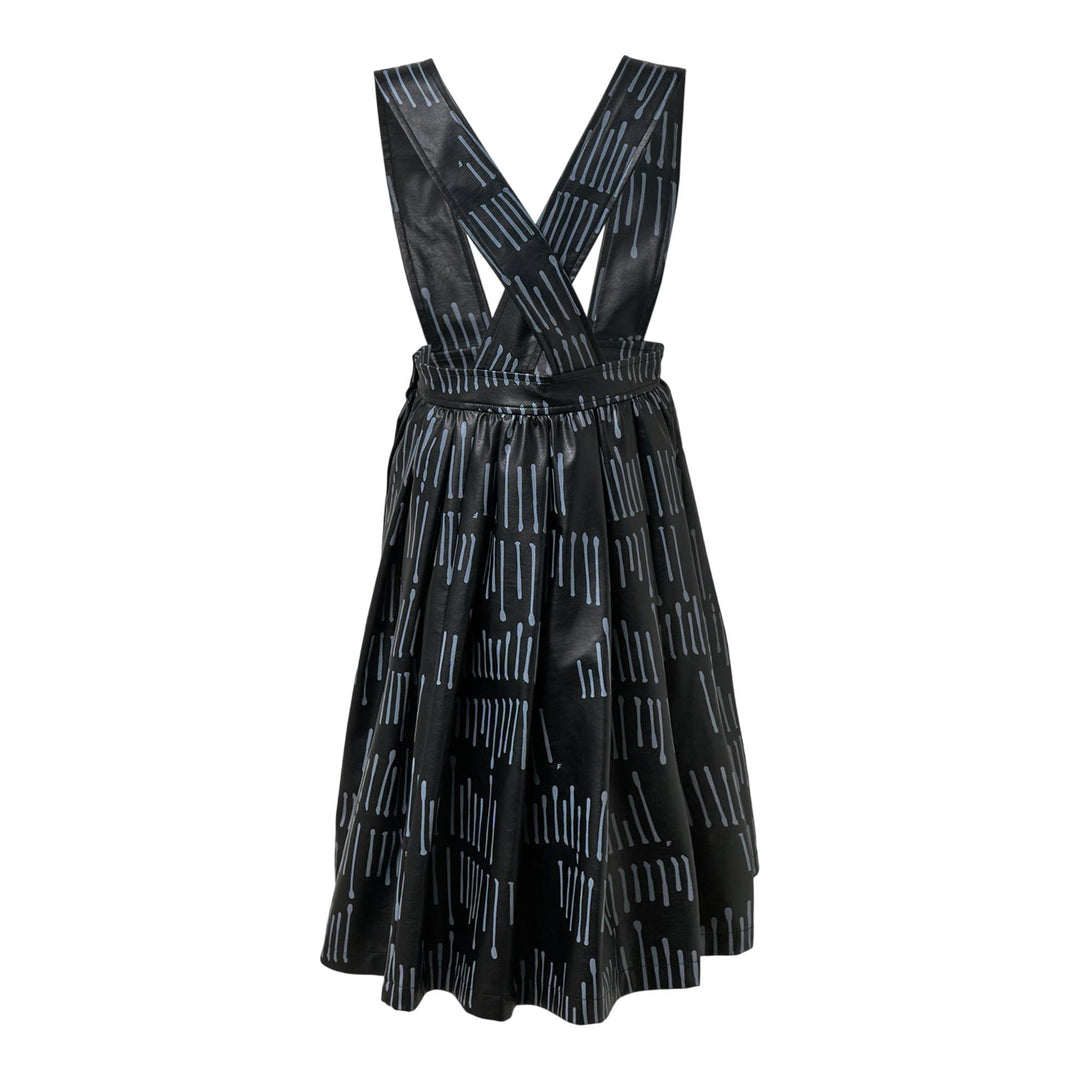 Club21 - COMME des GARCONS BLACK - Leather FILIP PAGOWSKI Print B Pinafore - PINAFORES - Black