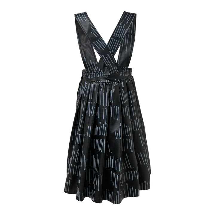 Club21 - COMME des GARCONS BLACK - Leather FILIP PAGOWSKI Print B Pinafore - PINAFORES - Black