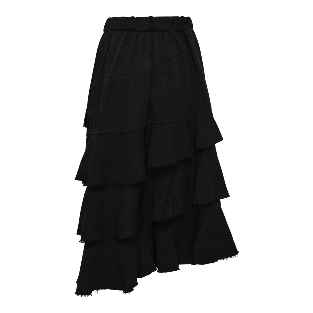 Club21 - COMME des GARCONS BLACK - Polyester Soft Twill Layered Skirt - SKIRTS - Black
