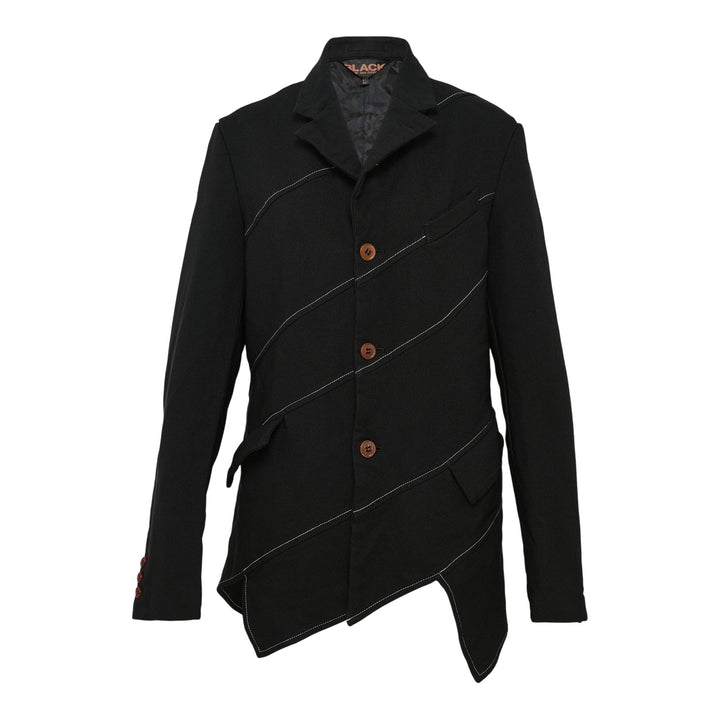 Club21 - COMME des GARCONS BLACK - Polyester Thick Gabardine Jacket - JACKETS - Black