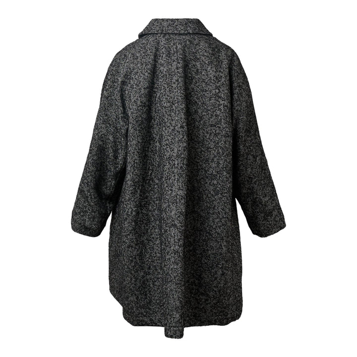 Club21 - COMME des GARCONS BLACK - Tweed Herringbone Round Collar Coat - COATS - Black