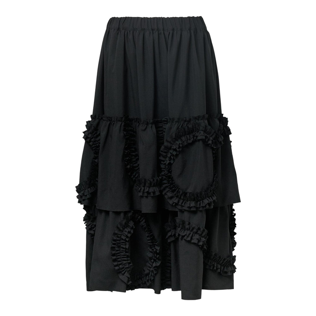 Wool Tropical Ruffle Skirt - Main Image