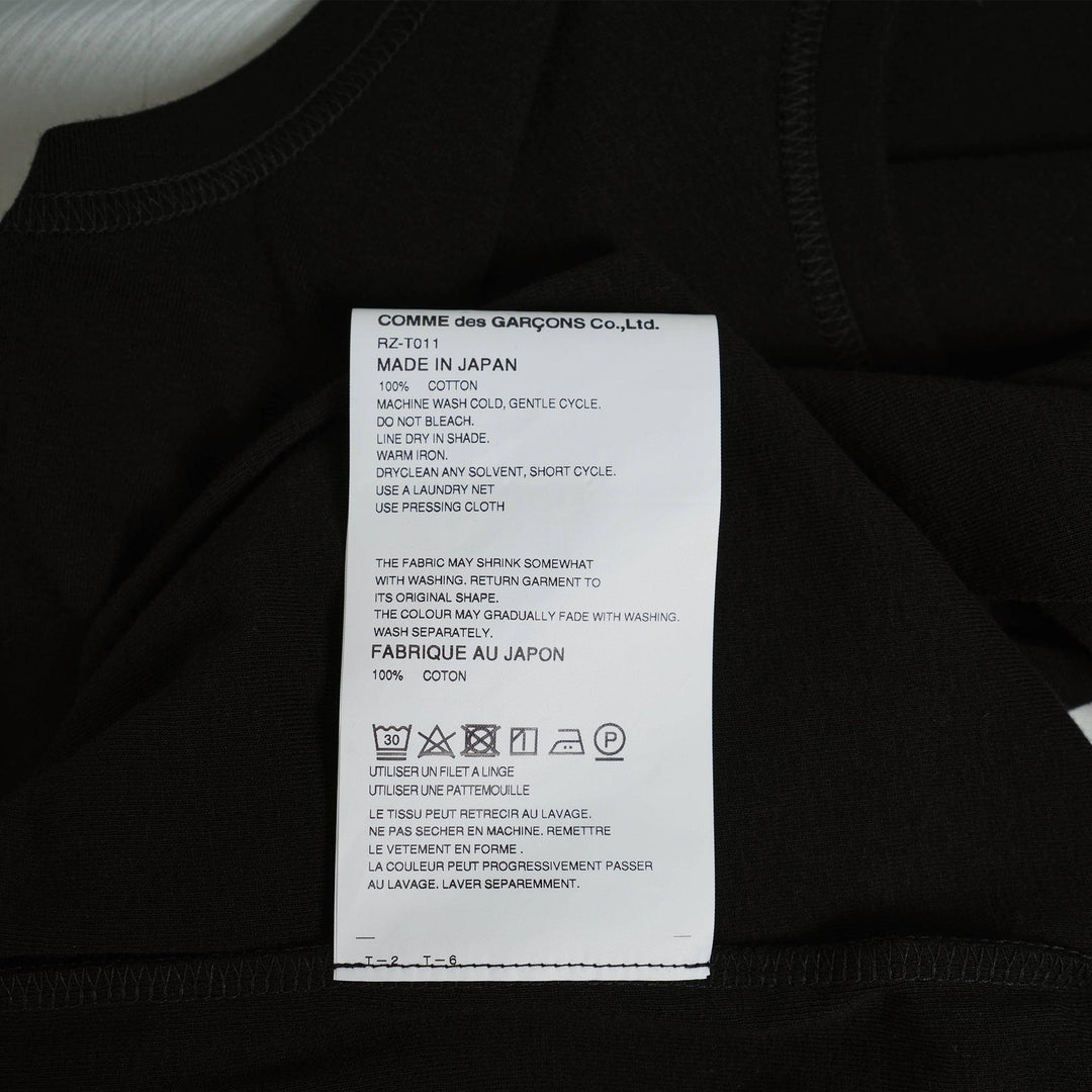 Club21 - COMME des GARCONS COMME des GARCONS - CDG CDG Teiban Cotton Fraise Long Sleeve Tee - TEES - Black