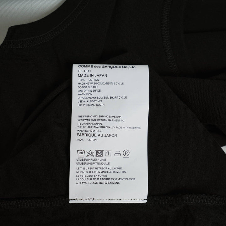 Club21 - COMME des GARCONS COMME des GARCONS - CDG CDG Teiban Cotton Fraise Long Sleeve Tee - TEES - Black