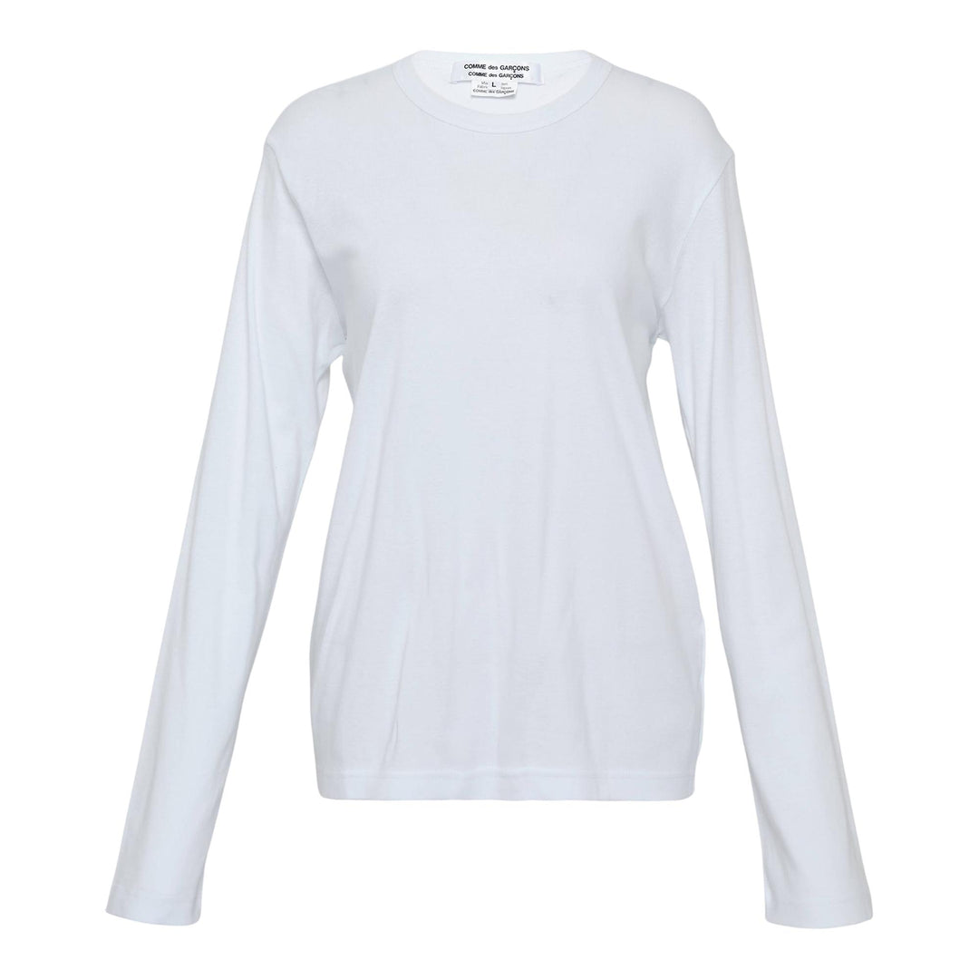 Club21 - COMME des GARCONS COMME des GARCONS - CDG CDG Teiban Cotton Fraise Long Sleeve Tee - TEES - White