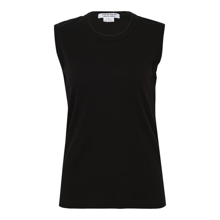 Club21 - COMME des GARCONS COMME des GARCONS - CDG CDG Teiban Cotton Fraise Sleeveless Tee - TEES - Black