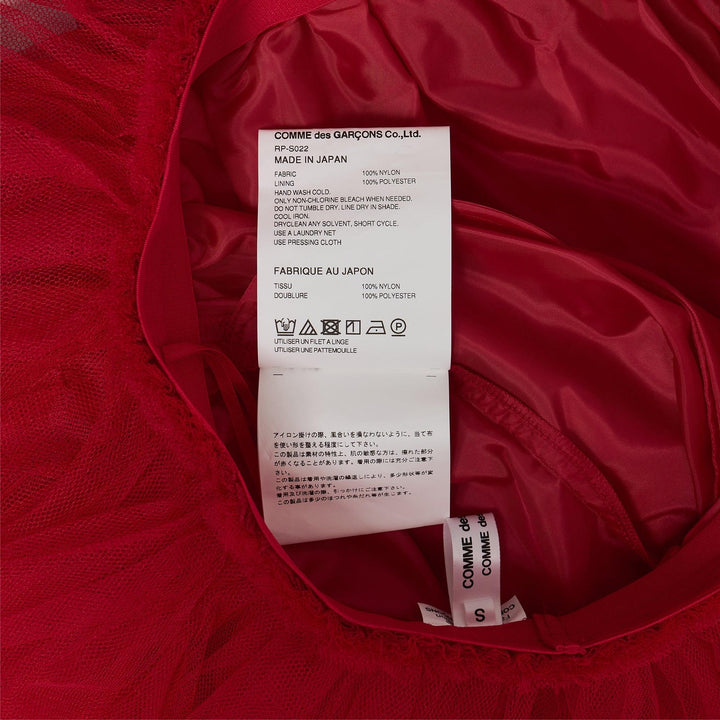 Club21 - COMME des GARCONS COMME des GARCONS - Hard Tulle Basic Skirt - SKIRTS - Red