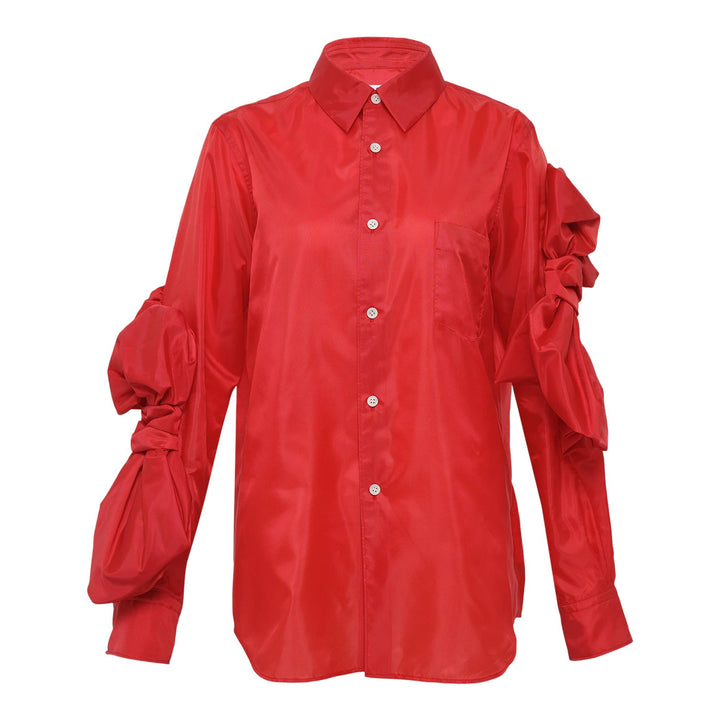 Club21 - COMME des GARCONS COMME des GARCONS - Sleeve Bowknot Blouse - BLOUSES - Red