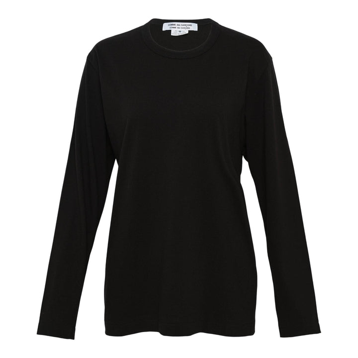Club21 - COMME des GARCONS COMME des GARCONS - Teiban Long Sleeve Plain Tee - TEES - Black