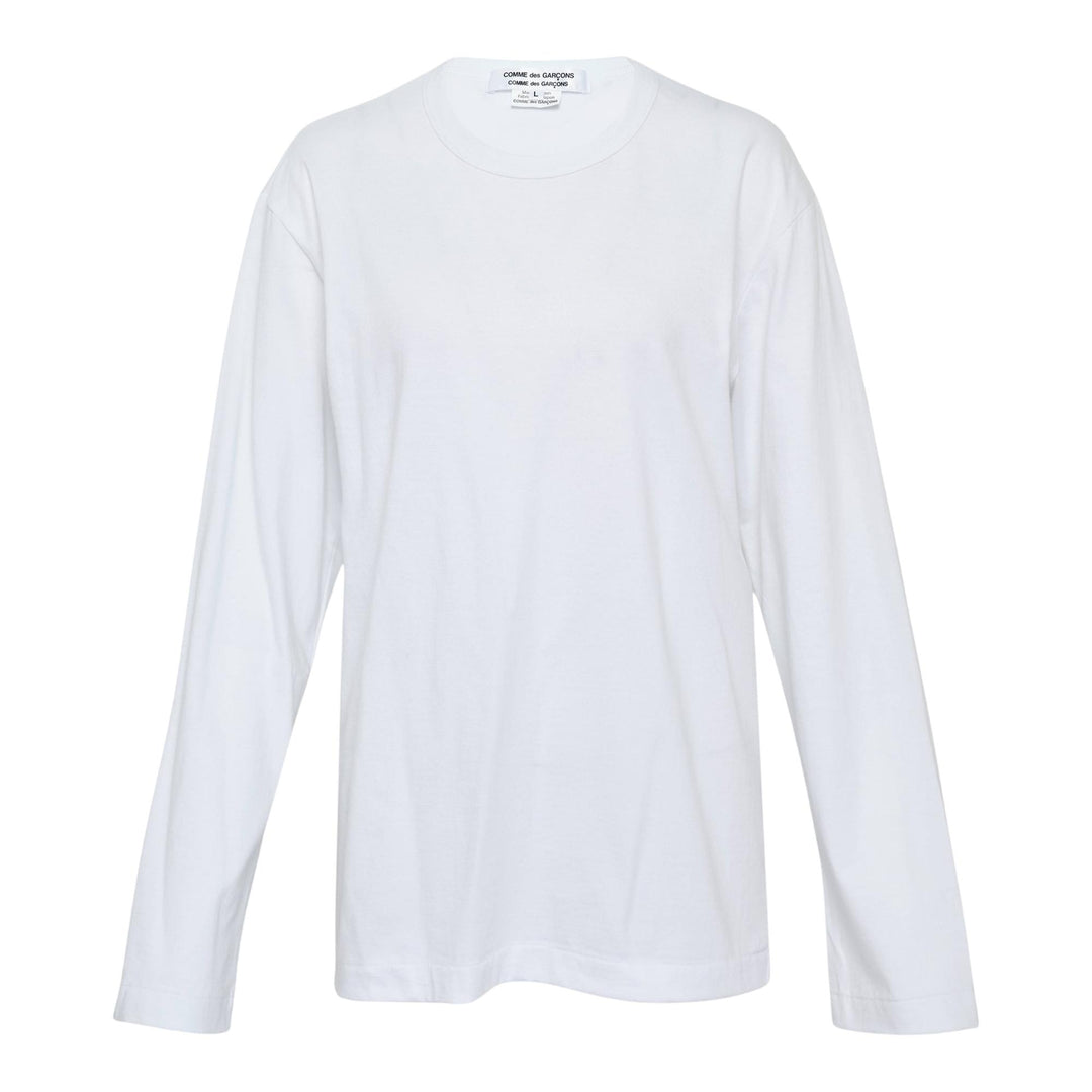 Club21 - COMME des GARCONS COMME des GARCONS - Teiban Long Sleeve Plain Tee - TEES - White