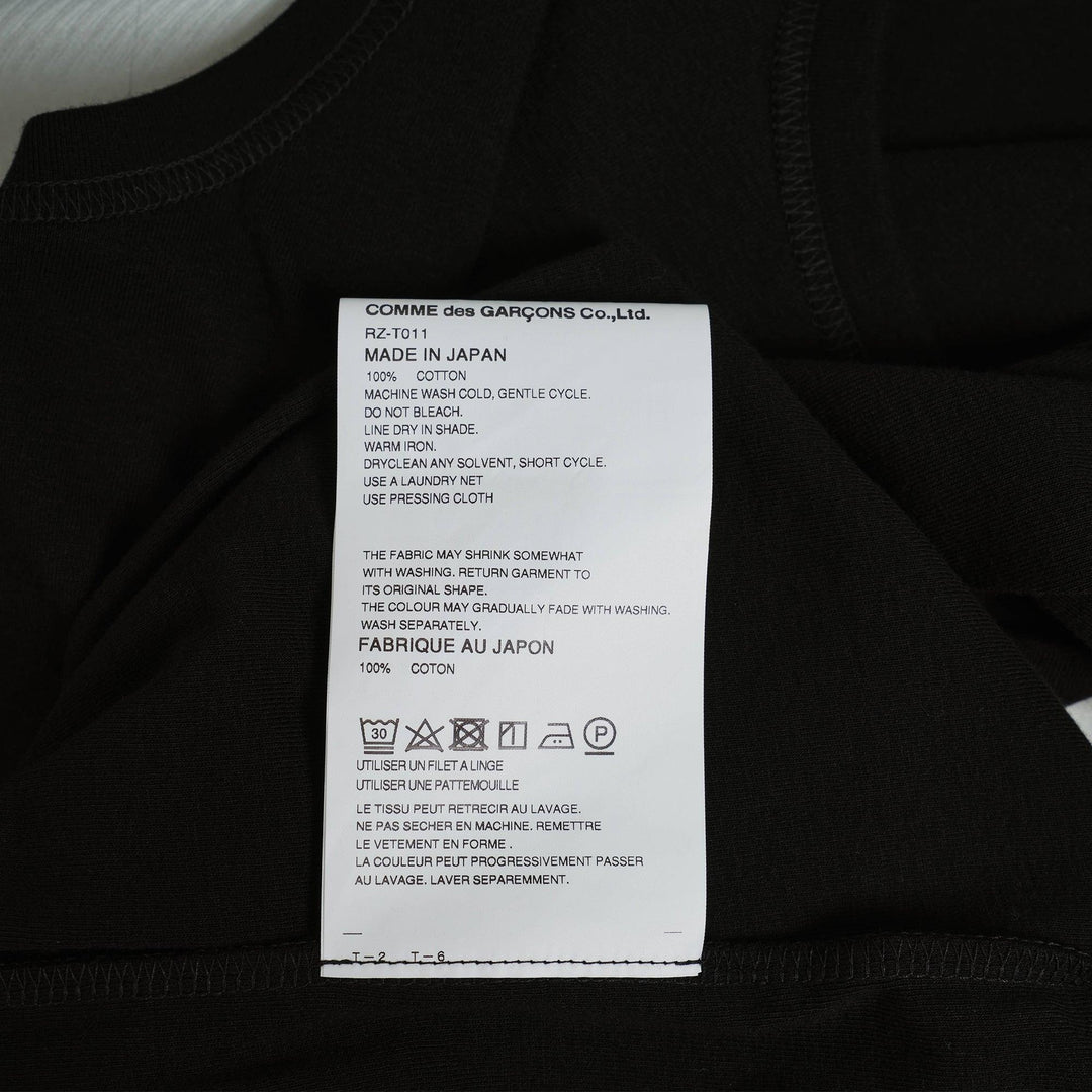 Club21 - COMME des GARCONS COMME des GARCONS - Teiban Short Sleeve Plain Tee - TEES - Black