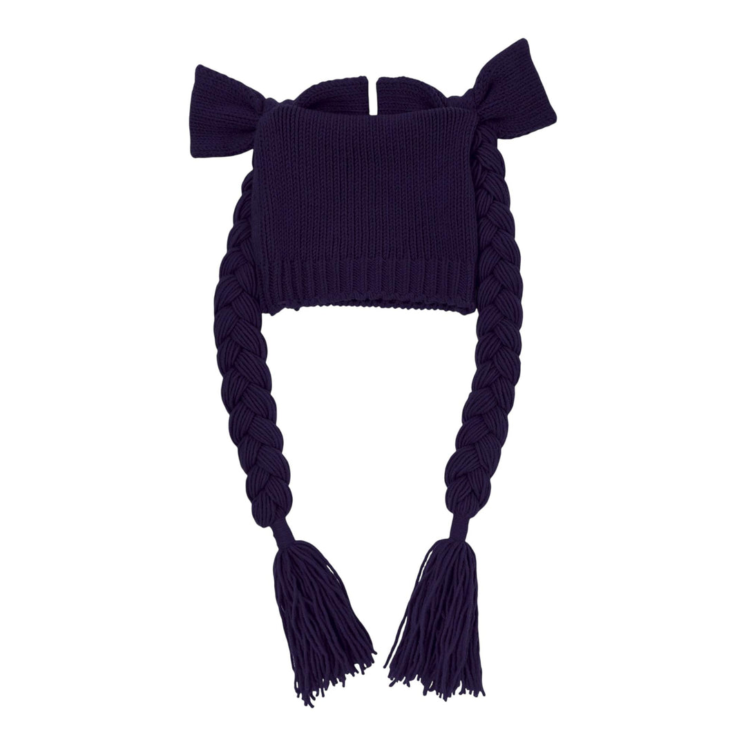 Club21 - COMME des GARCONS GIRL - Big Bowknot Pony Tail Knit Cap - HATS - Navy