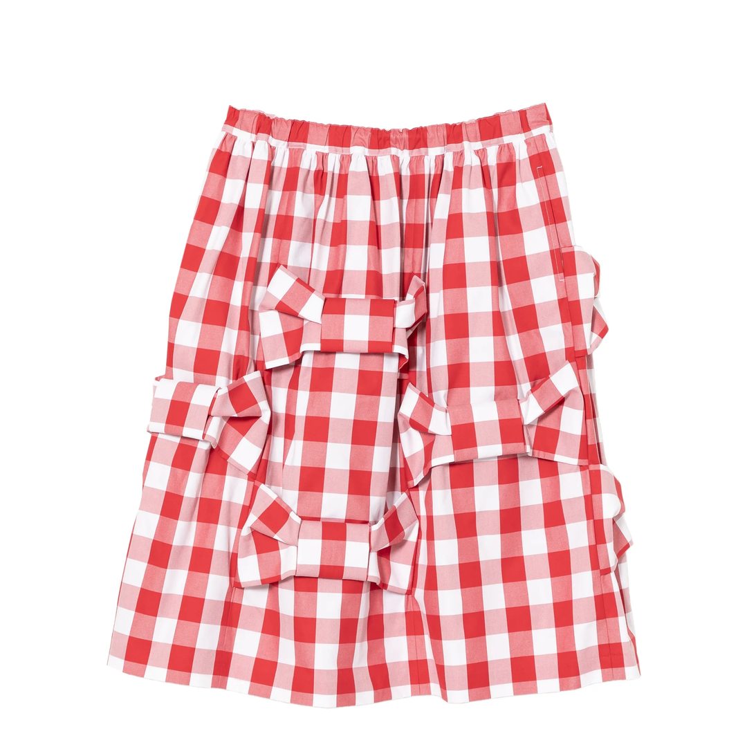 Cotton Big Gingham Check Skirt