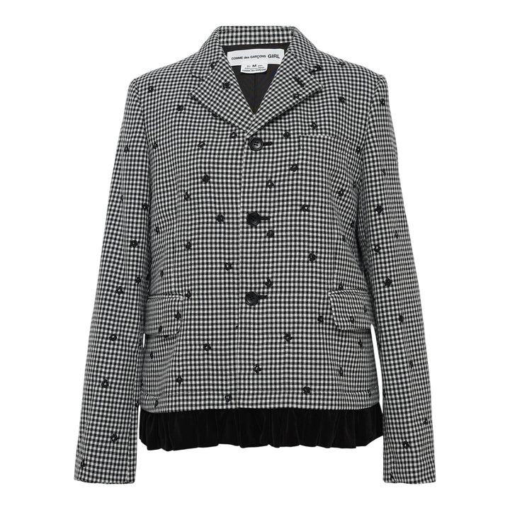 Club21 - COMME des GARCONS GIRL - Polka Dot Notched Collar Jacket - JACKETS - Black
