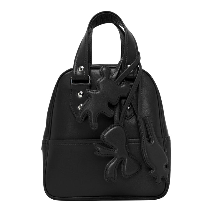 Club21 - COMME des GARCONS GIRL - Synthetic Leather Bear Charm Bag - TOP HANDLE - Black