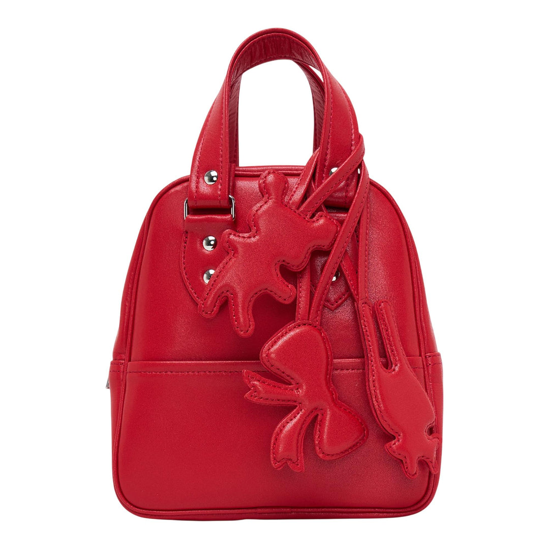 Club21 - COMME des GARCONS GIRL - Synthetic Leather Bear Charm Bag - TOP HANDLE - Red