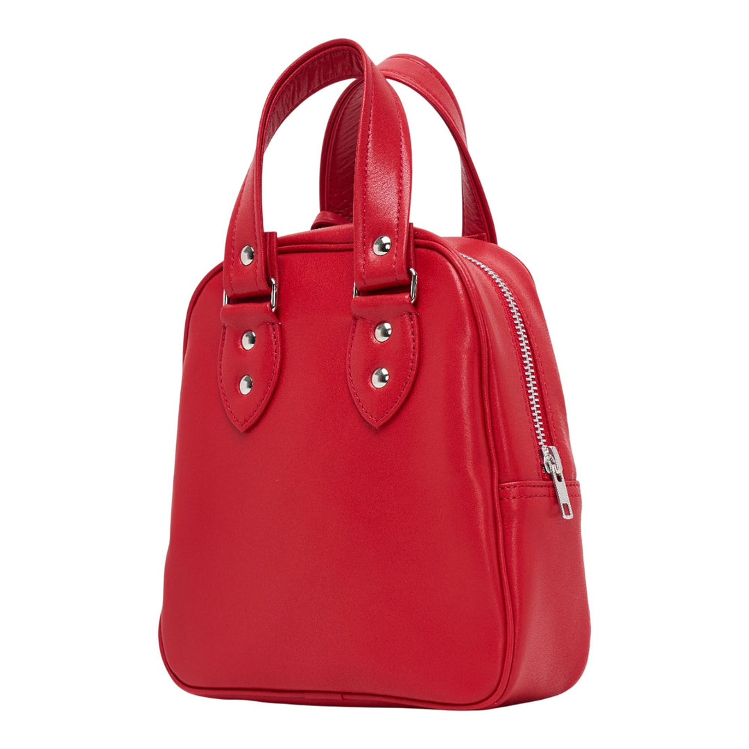 Club21 - COMME des GARCONS GIRL - Synthetic Leather Bear Charm Bag - TOP HANDLE - Red