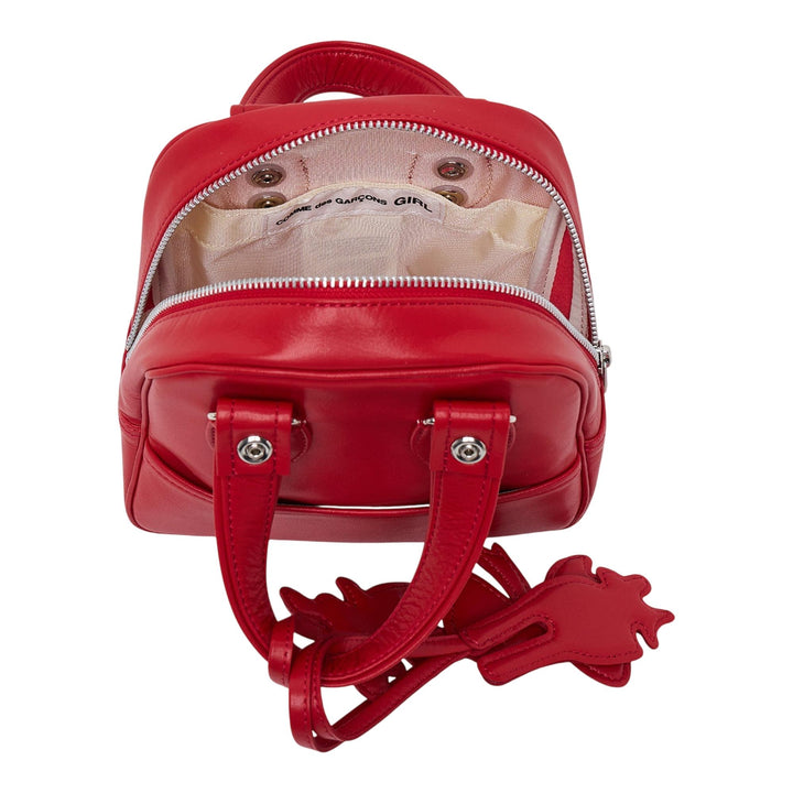 Club21 - COMME des GARCONS GIRL - Synthetic Leather Bear Charm Bag - TOP HANDLE - Red