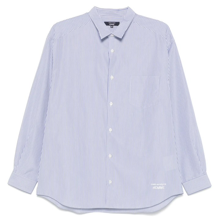 COMME_des_GARCONS_HOMME_Cotton_Stripes_Shirt_Blue