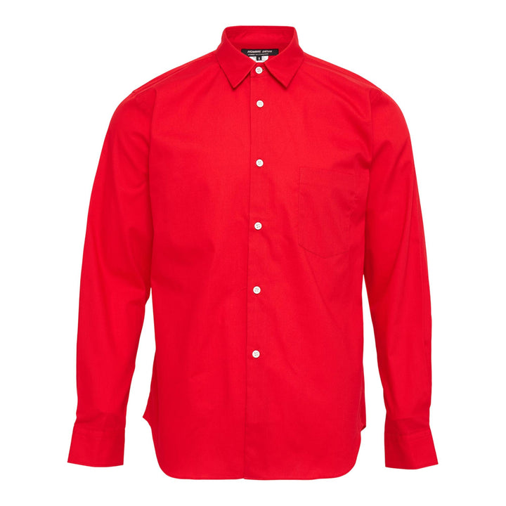 Club21 - COMME des GARCONS HOMME DEUX - Cotton Broad Long Sleeve Shirt - SHIRTS - Red