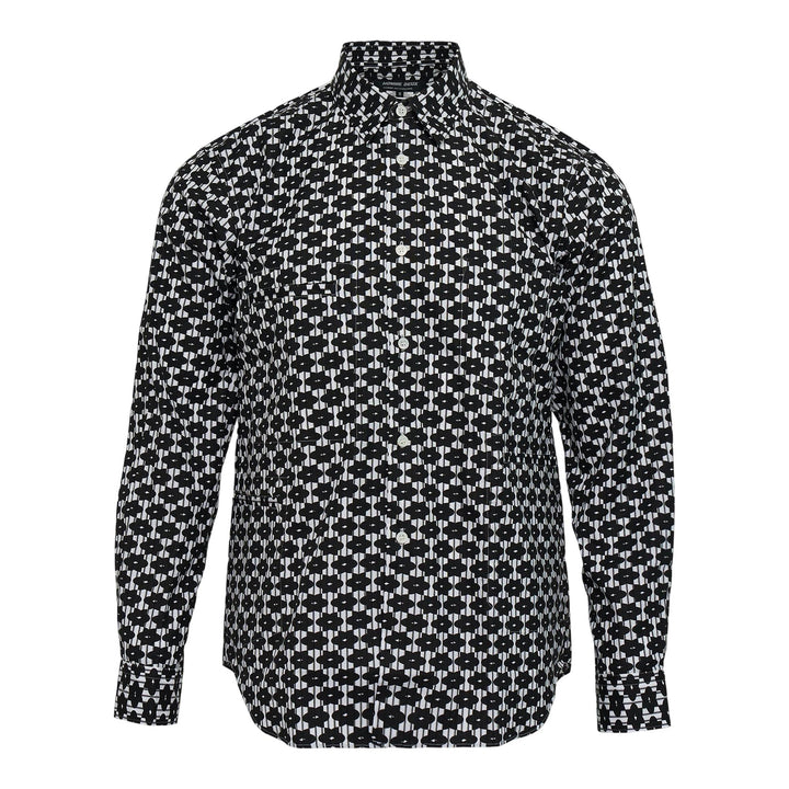 Club21 - COMME des GARCONS HOMME DEUX - Cotton Broad Stripe Printed Long Sleeve Shirt - SHIRTS - Black