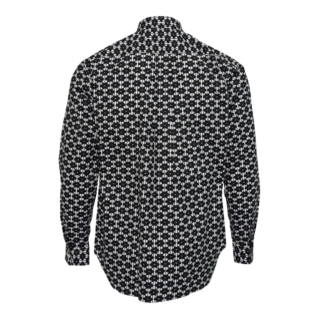 Club21 - COMME des GARCONS HOMME DEUX - Cotton Broad Stripe Printed Long Sleeve Shirt - SHIRTS - Black