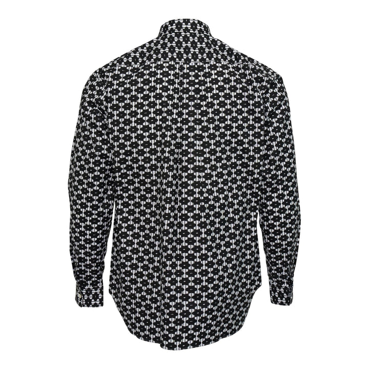 Club21 - COMME des GARCONS HOMME DEUX - Cotton Broad Stripe Printed Long Sleeve Shirt - SHIRTS - Black