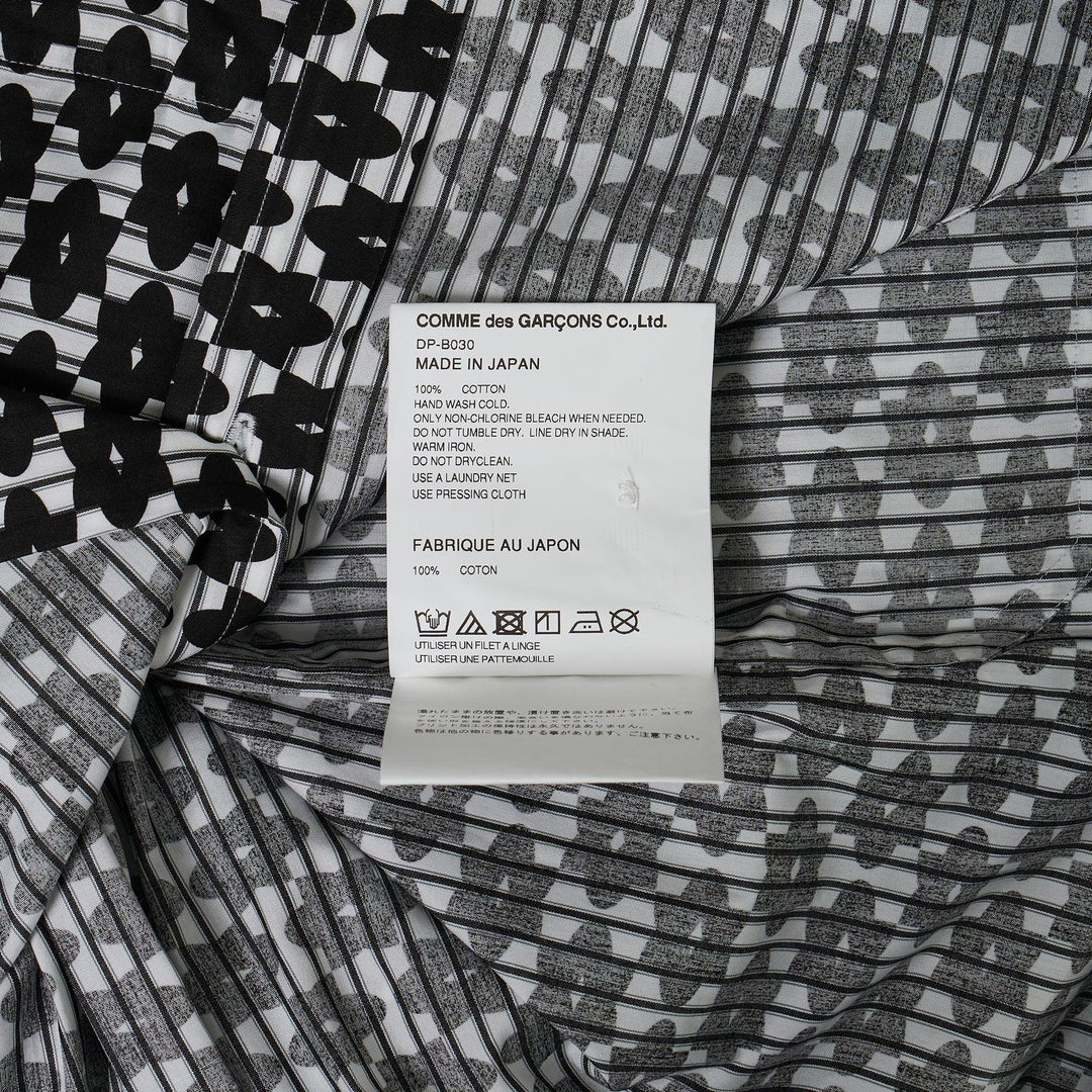 Club21 - COMME des GARCONS HOMME DEUX - Cotton Broad Stripe Printed Long Sleeve Shirt - SHIRTS - Black