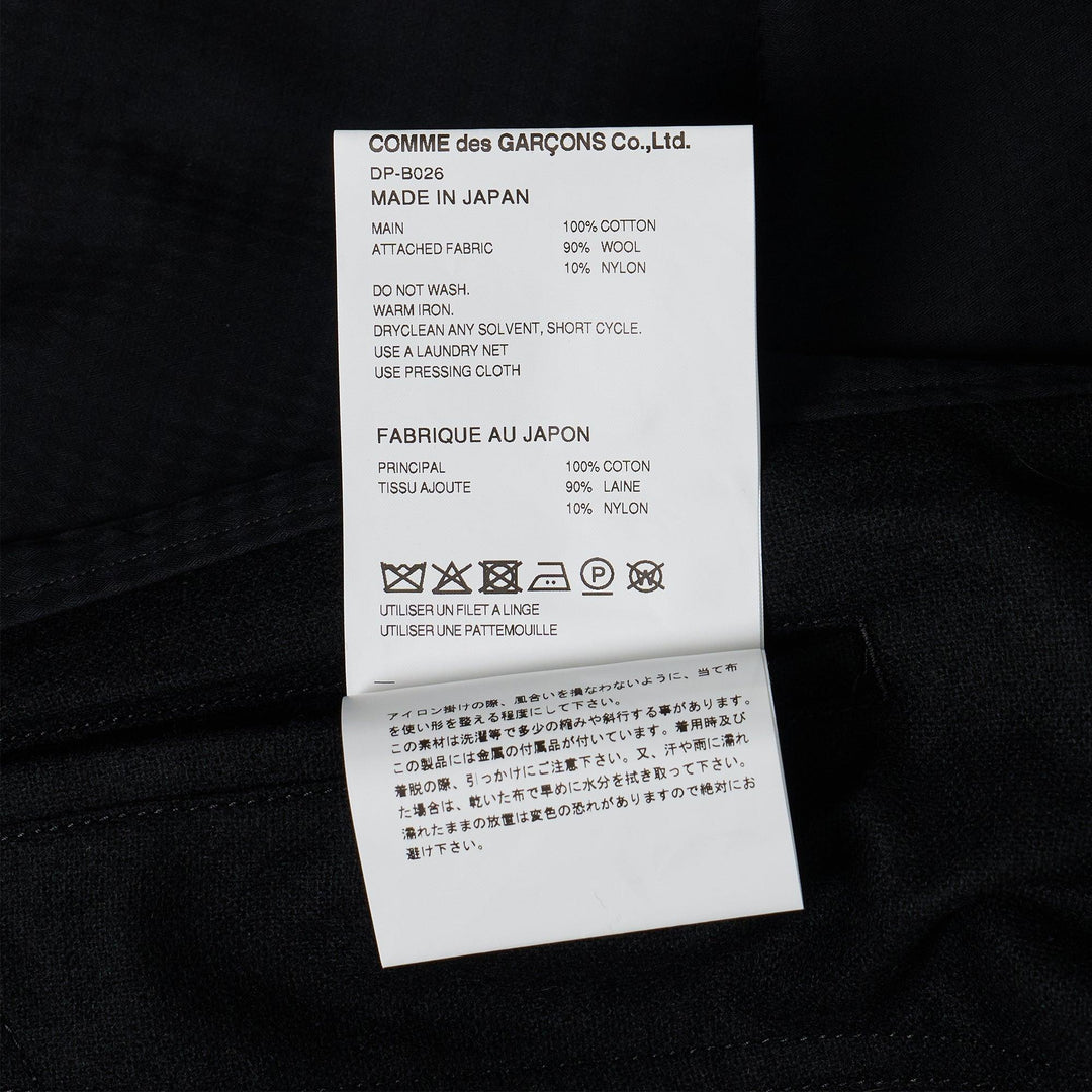 Club21 - COMME des GARCONS HOMME DEUX - Cotton Dobby Diamond Pattern Blouse - SHIRTS - Black