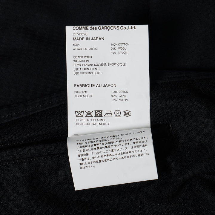 Club21 - COMME des GARCONS HOMME DEUX - Cotton Dobby Diamond Pattern Blouse - SHIRTS - Black