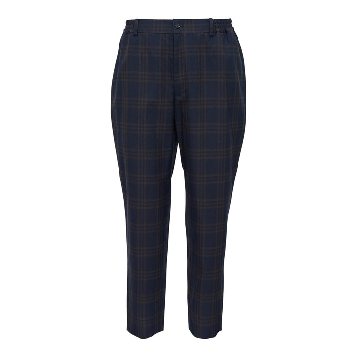 Club21 - COMME des GARCONS HOMME DEUX - Wool Dark Check Pants - PANTS - Navy
