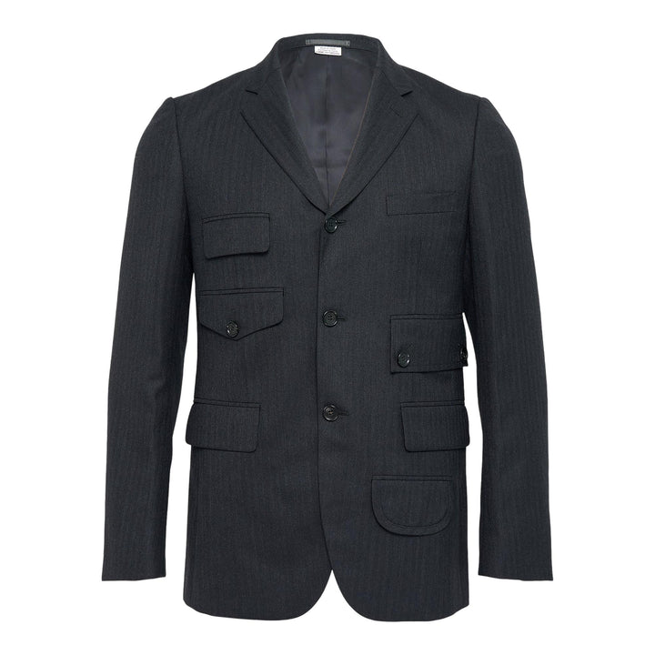 Club21 - COMME des GARCONS HOMME DEUX - Wool Herringbone Pocket Jacket - JACKETS - Grey