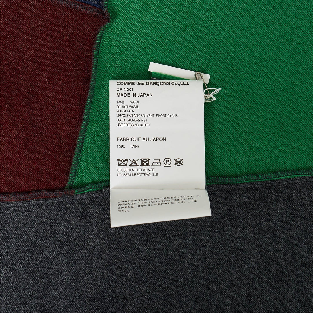 Club21 - COMME des GARCONS HOMME DEUX - Wool Jersey Patchwork Cardigan - CARDIGANS - Grey