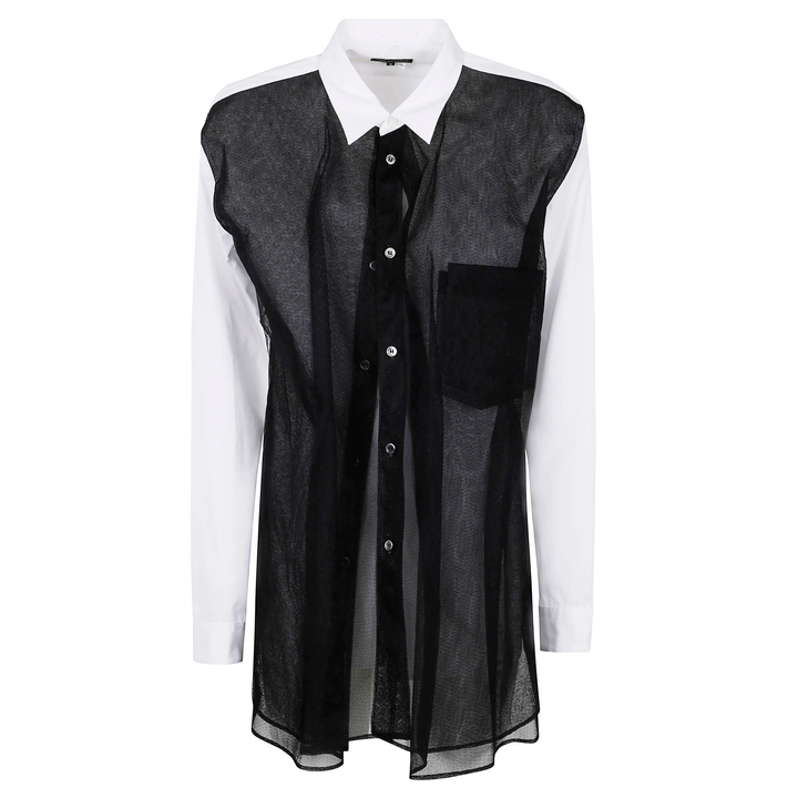 COMME_des_GARCONS_HOMME_PLUS_Cotton_Broad_Nylon_Tulle_Shirt_Multi
