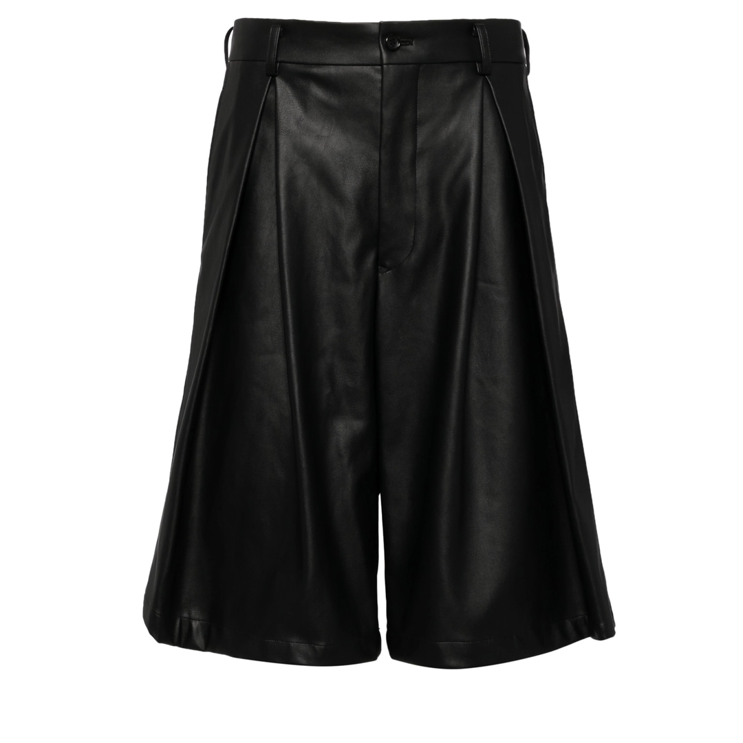 COMME_des_GARCONS_HOMME_PLUS_Fake_Leather_Shorts_Black