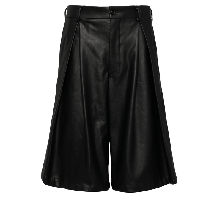 COMME_des_GARCONS_HOMME_PLUS_Fake_Leather_Shorts_Black