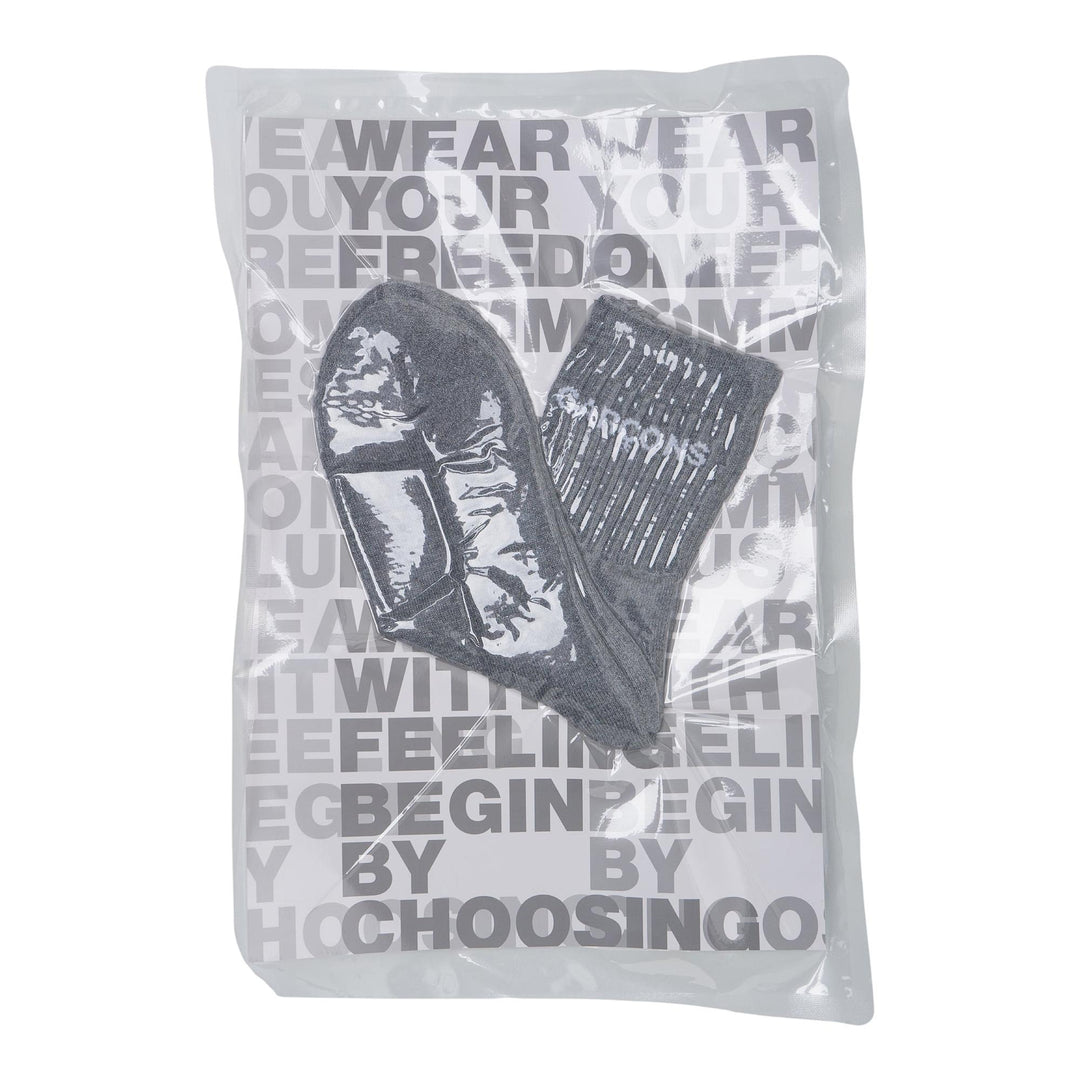 Club21 - COMME des GARCONS HOMME PLUS - Logo Rib Socks Short - SOCKS - Grey
