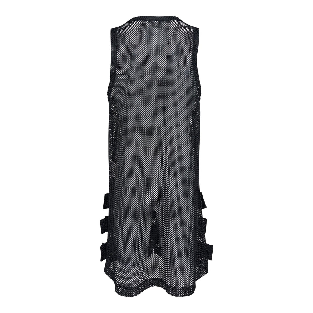 Club21 - COMME des GARCONS HOMME PLUS - Mesh Garment Washed Tank Top - TANK TOPS - Black