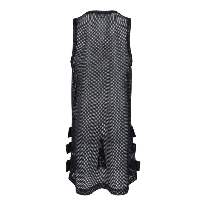 Club21 - COMME des GARCONS HOMME PLUS - Mesh Garment Washed Tank Top - TANK TOPS - Black