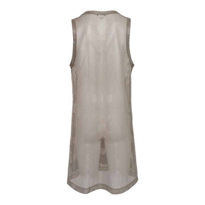 Club21 - COMME des GARCONS HOMME PLUS - Mesh Garment Washed Tank Top - TANK TOPS - Khaki
