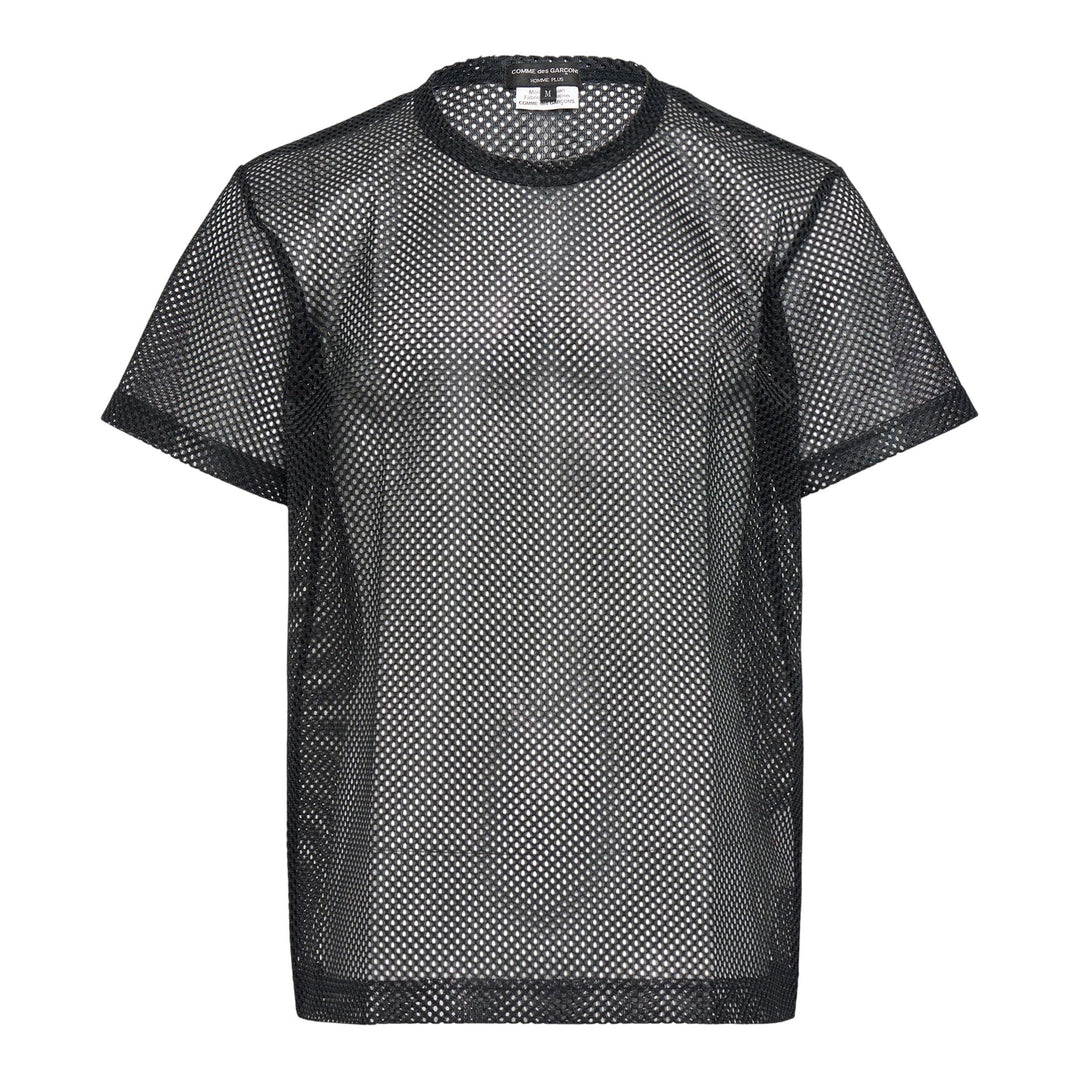 Club21 - COMME des GARCONS HOMME PLUS - Polyester Mesh T-Shirt - TEES - Black